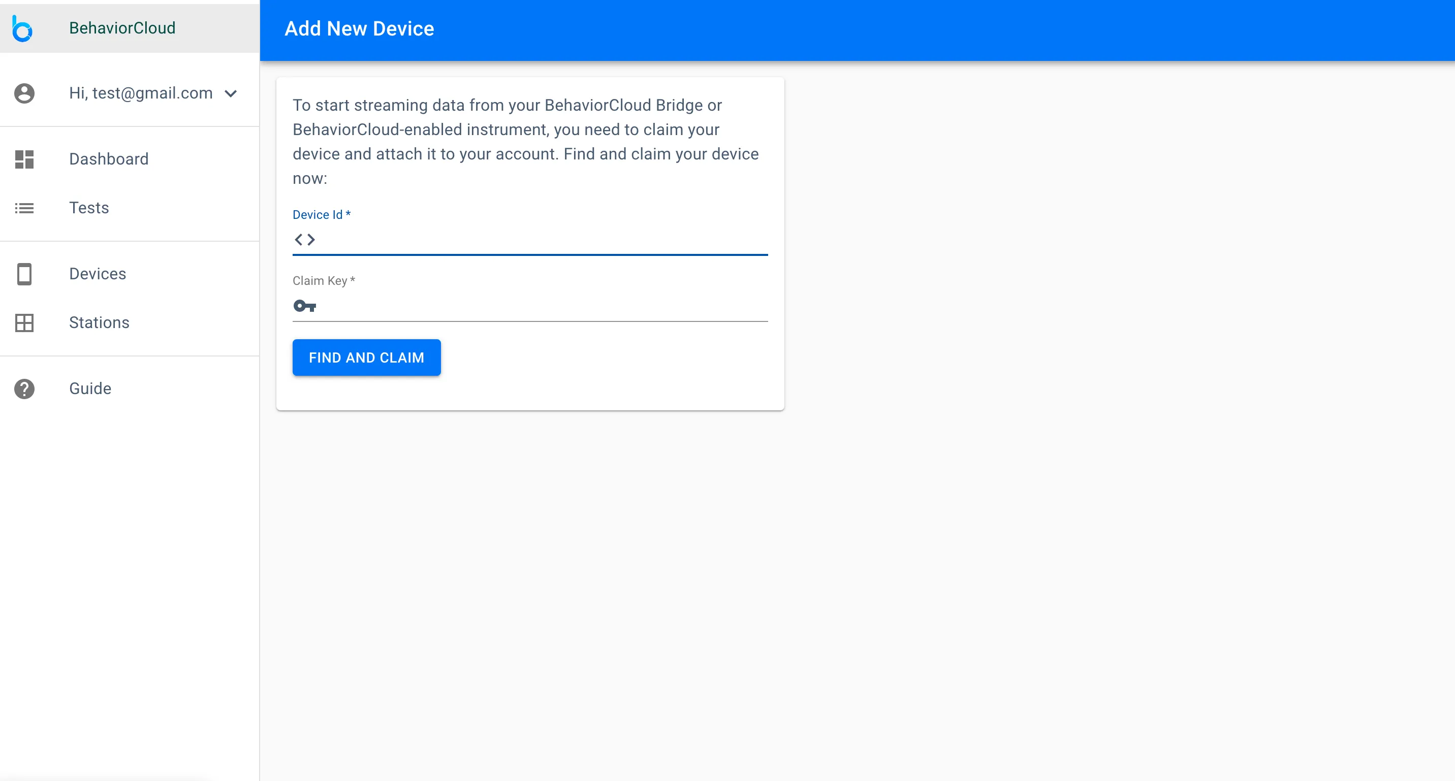 Add a new device