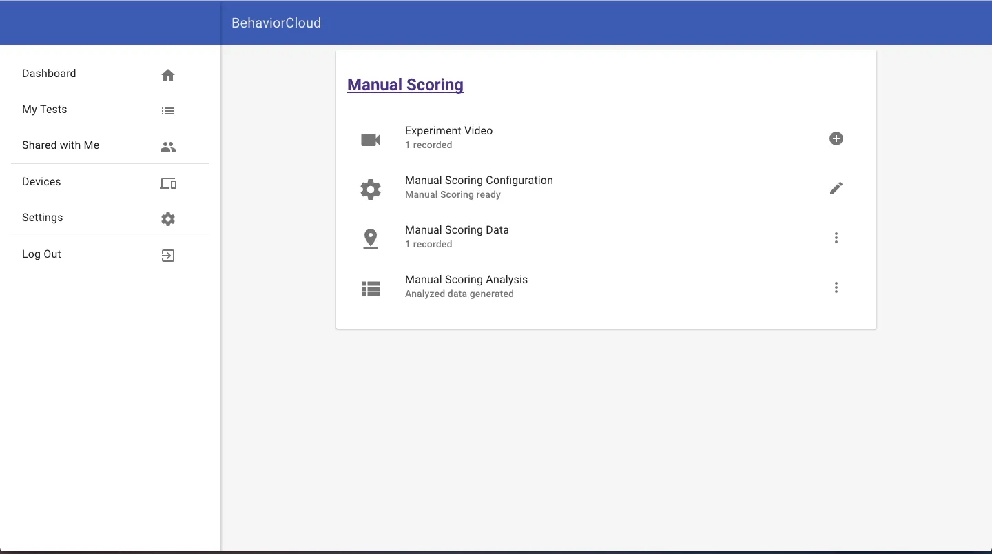 Manual scoring dashboard