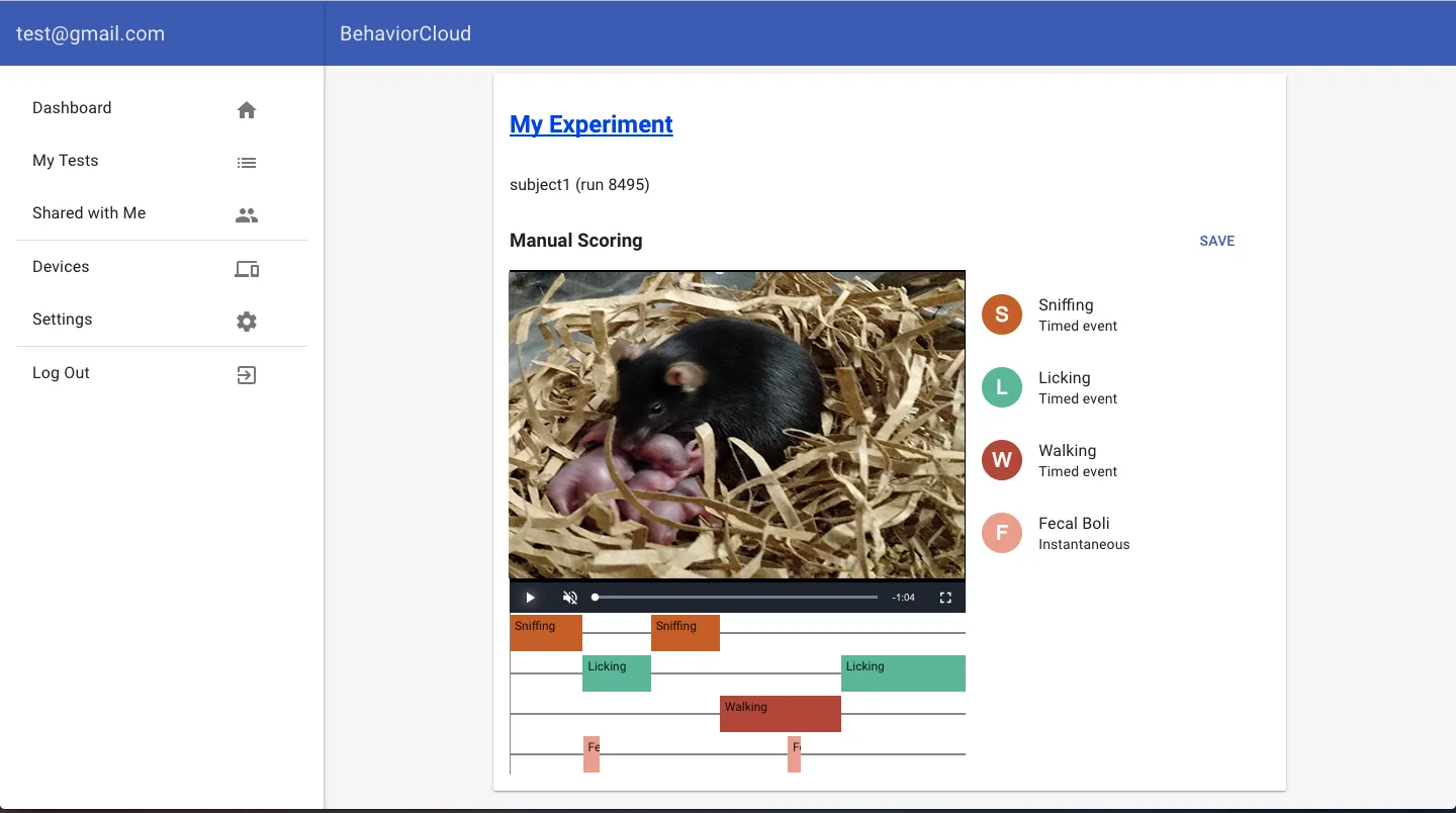 Scoring maternal behavior