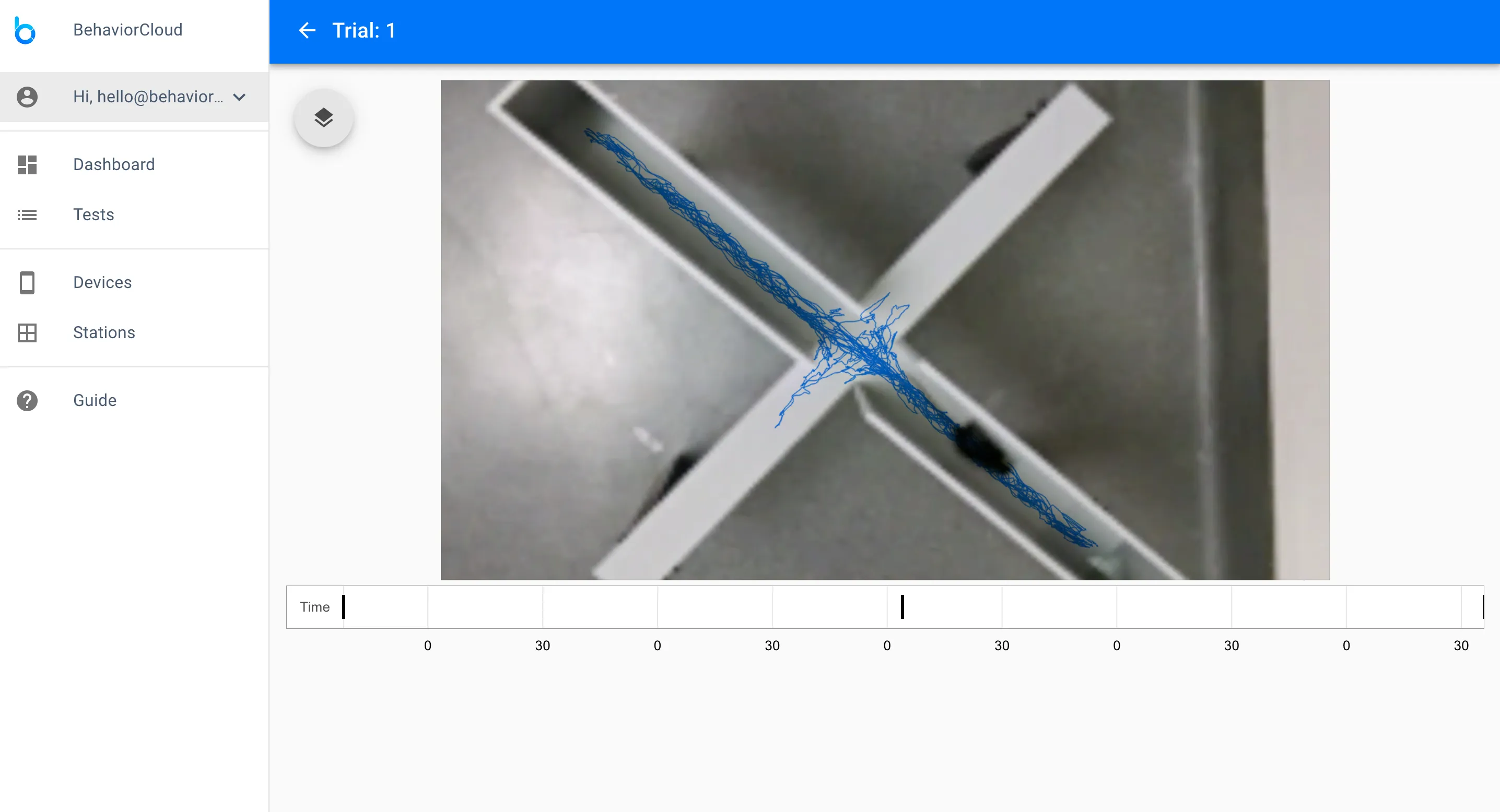 Overlay tracked path onto video