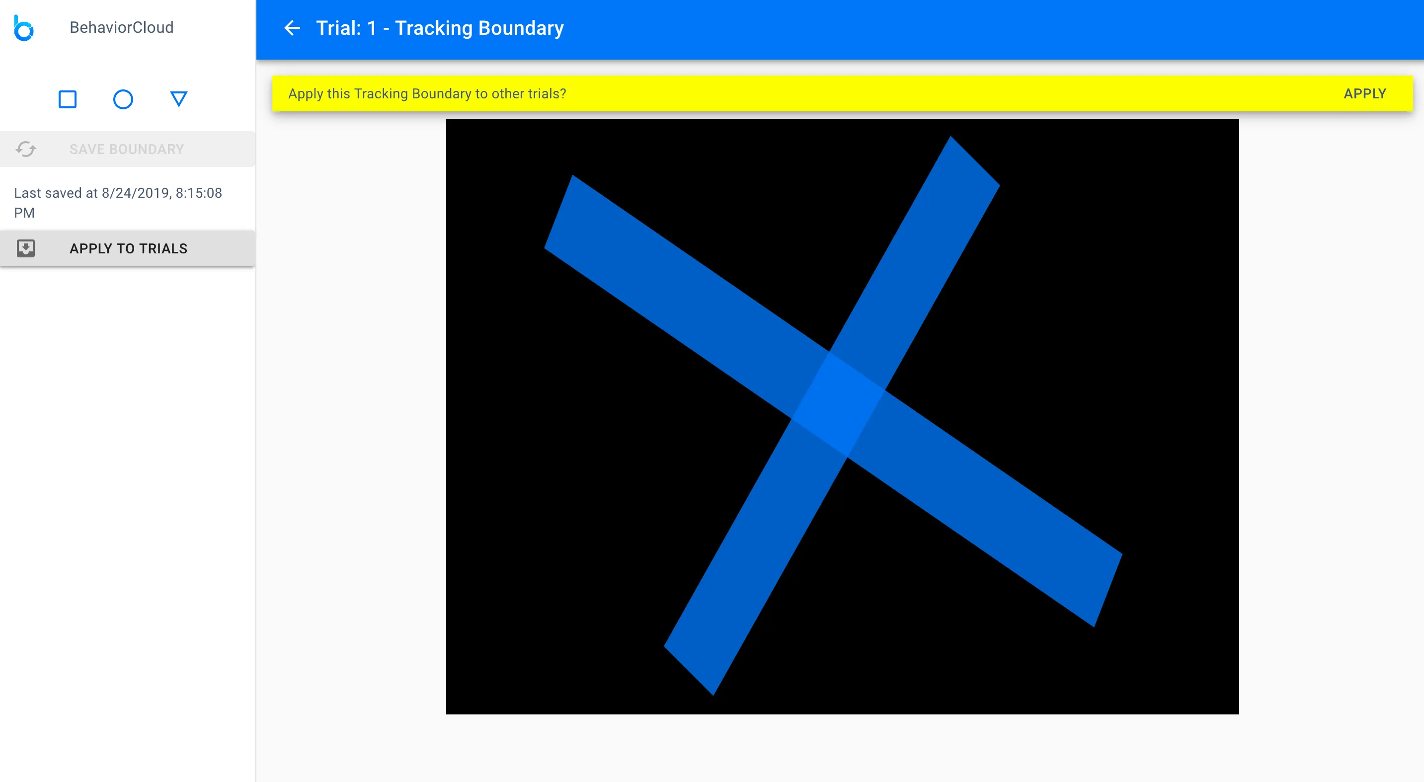 Setting tracking boundary